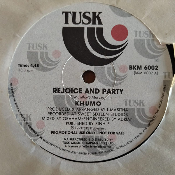 Khumo – Rejoice And Party 12" (RSA VG+)
