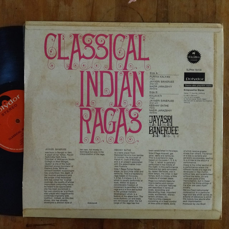 Jayasri Banerjee - Classical Indian Ragas (RSA VG)