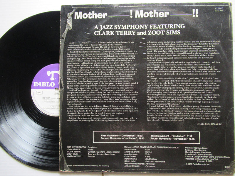 Clark Terry And Zoot Sims – Mother------! Mother -----------!! A Jazz Symphony (Germany VG)