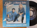 Shakin Stevens & Bonnie Tyler - A Rockin' Good Way 7" (EU VG)