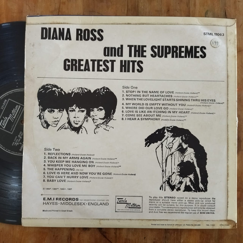 Diana Ross & The Supremes - Greatest Hits (UK VG-)