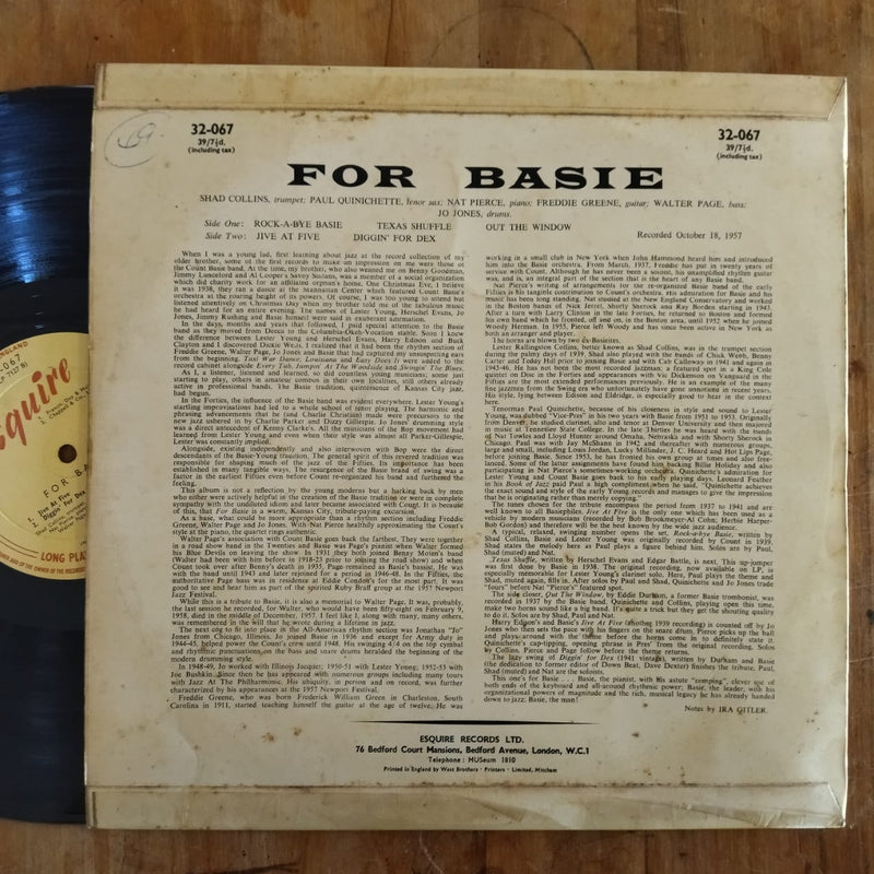 Paul Quinichette – For Basie (UK VG+)