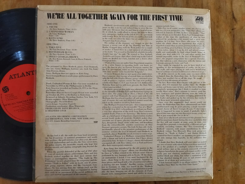 Dave Brubeck - We're All Together Again For Th First Time (RSA VG)
