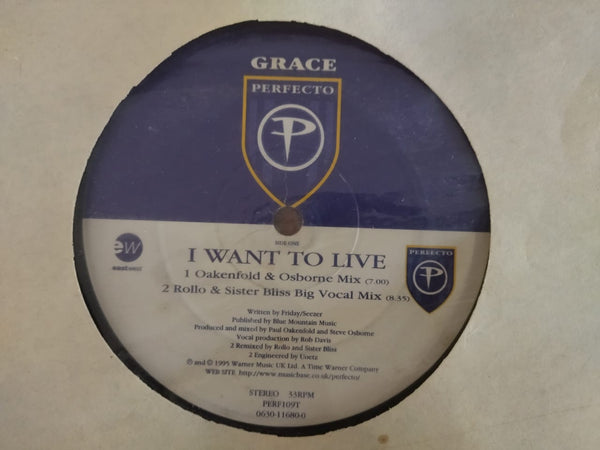 Grace – I Want To Live 12" (UK VG-)