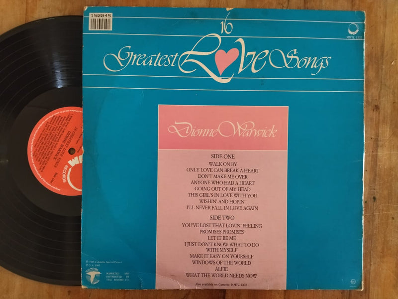 Dionne Warwick - 16 Greatest Love Songs (RSA VG+)