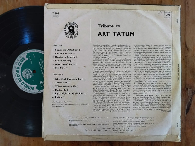 Art Tatum – Tribute To Art Tatum (RSA VG-)