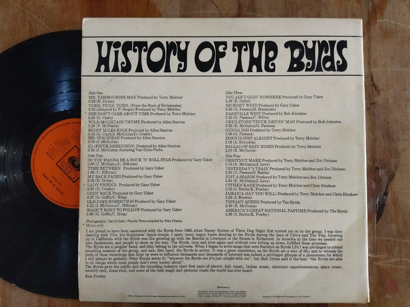The Byrds - History Of The Byrds (UK VG/VG+) 2LP Gatefold