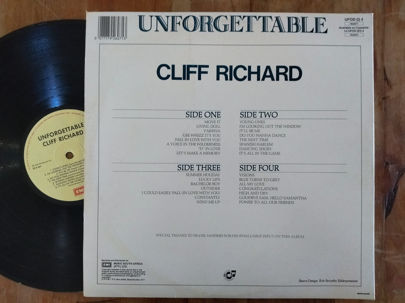 Cliff Richard - Unforgettable (RSA VG/VG+) 2LP Gatefold