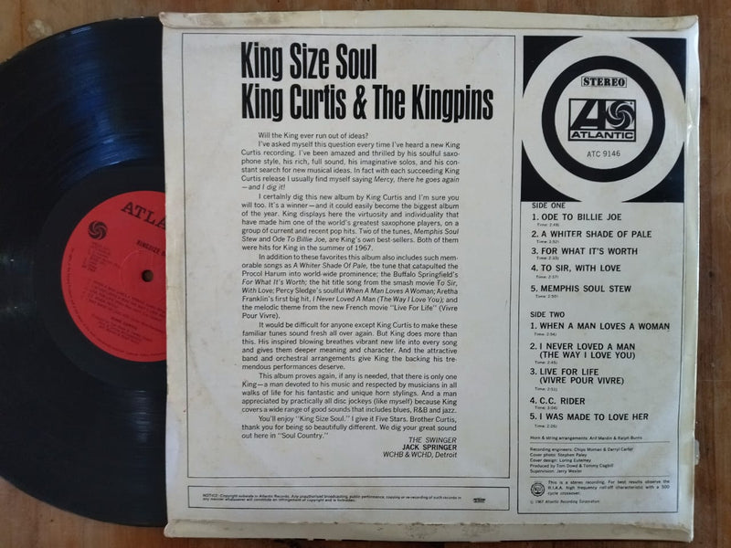 King Curtis & The Kingpins – King Size Soul (RSA VG)