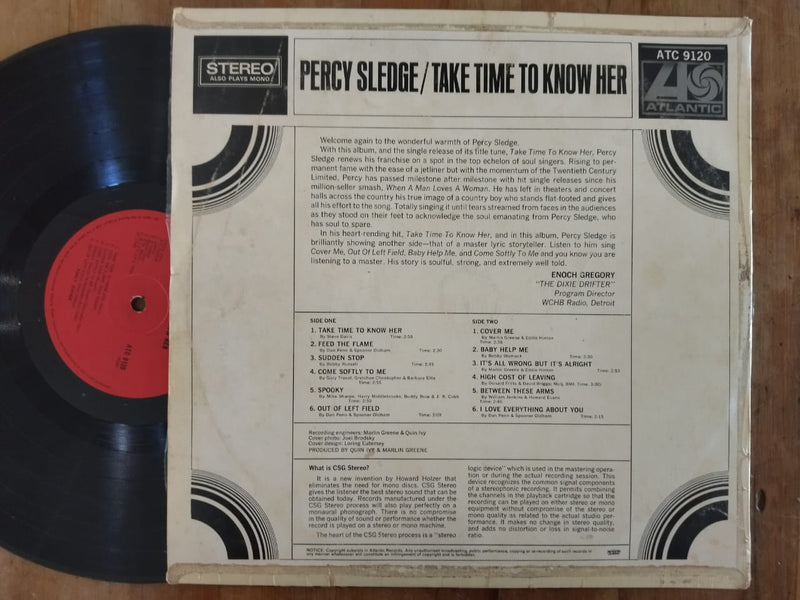Percy Sledge - Take Time To Know Her (RSA VG)