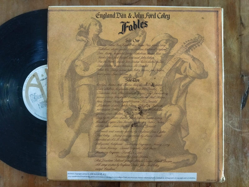 England Dan & John Ford Coley - Fables (RSA VG)