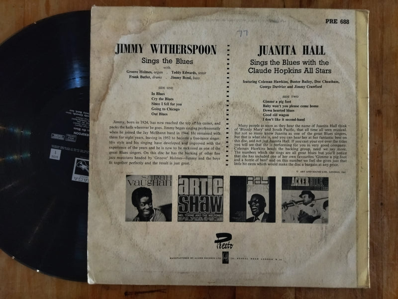 Jimmy Witherspoon, Juanita Hall – Jimmy Witherspoon - Sings And Plays The Blues / Juanita Hall - Sings The Blues (UK VG-)
