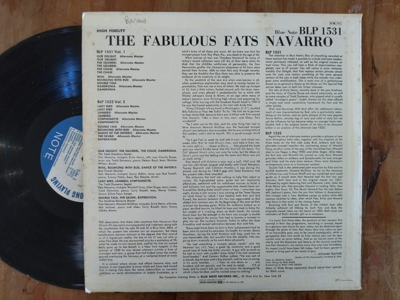 Fats Navarro – The Fabulous Fats Navarro Volume 1 (France VG)