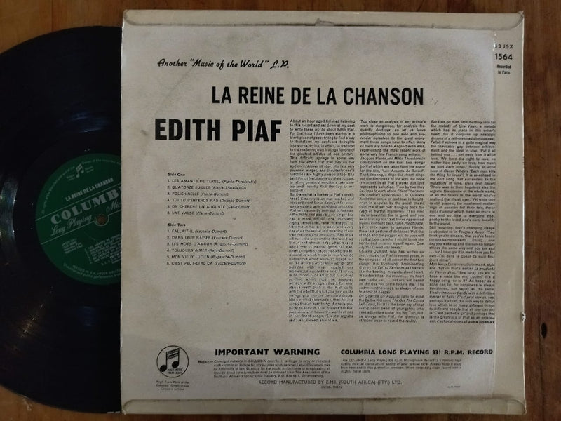 Edith Piaf - La Reine De La Chanson (RSA VG-)