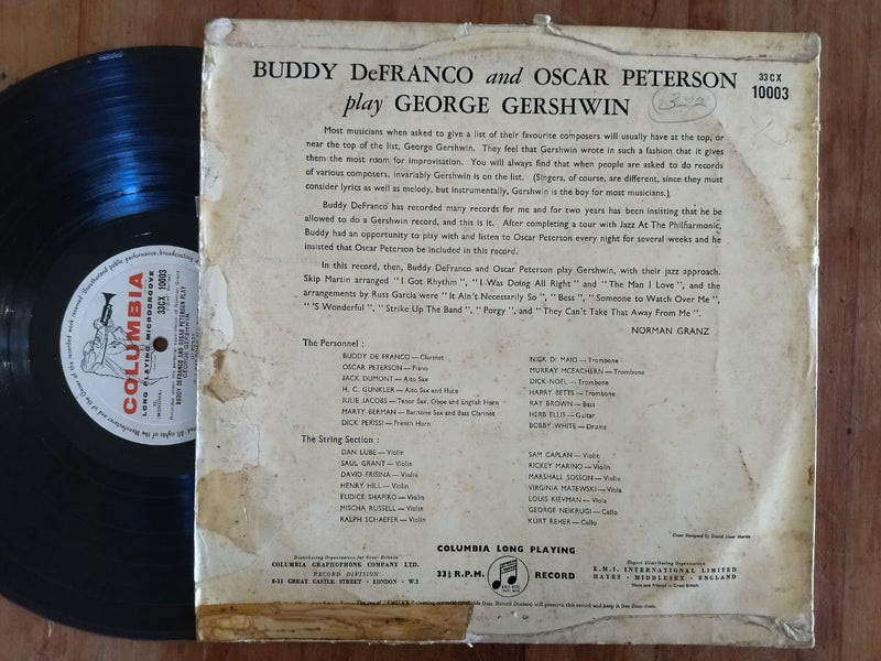 Buddy De Franco & Oscar Peterson - Play George Gershwin (UK VG)