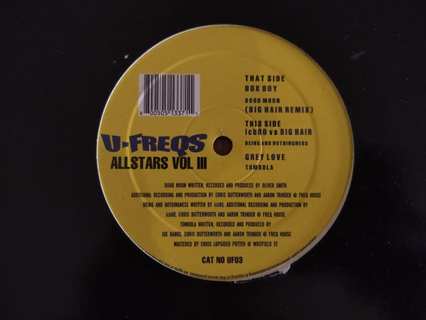 VA - U-Freqs Allstars Vol. IIl 12" (UK VG+)