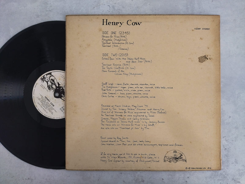 Henry Cow – The Henry Cow Legend (RSA VG) Gatefold