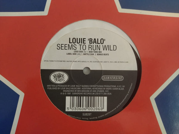 Louie 'Balo' – Seems To Run Wild 12" (UK VG+)
