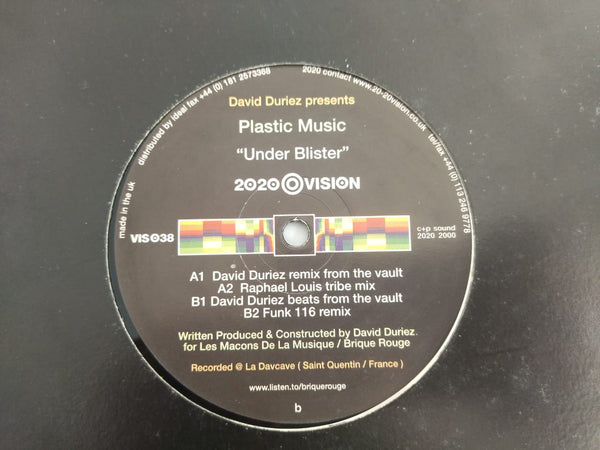 David Duriez Presents Plastic Music – Under Blister 12" (UK VG+)