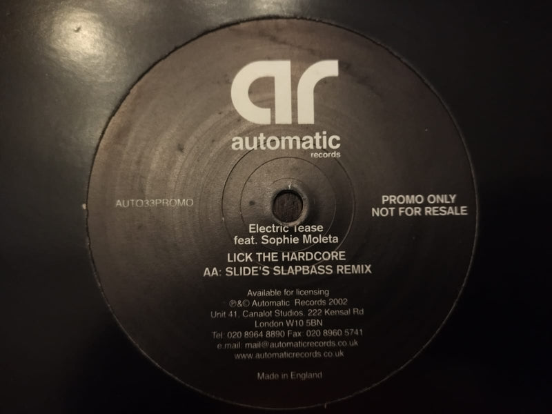 Electric Tease feat. Sophie Moleta – Lick The Hardcore 12" (EU VG+)