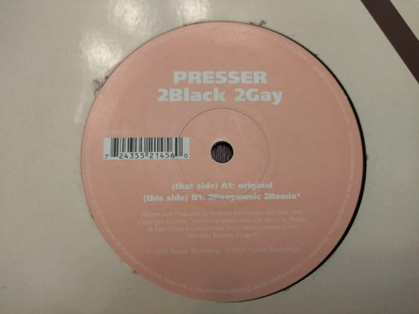 Presser – 2Black 2Gay 12" (UK VG)