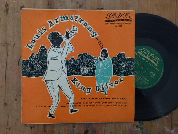 King Oliver's Creole Jazz Band – Louis Armstrong With King Oliver 10" (UK VG)