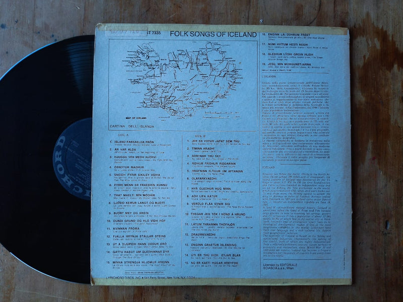 Anna Thorhallsdottir – Folk Songs Of Iceland (USA VG)