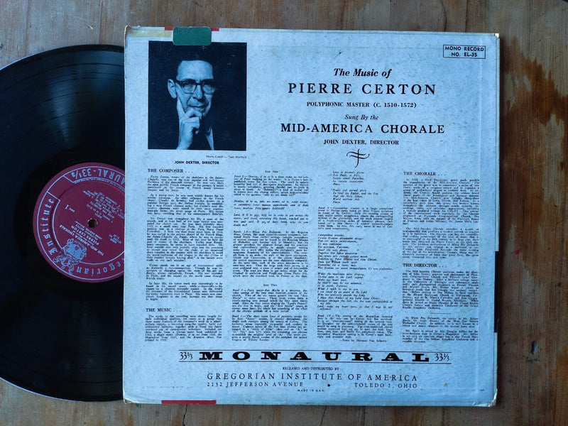 Mid-America Chorale - Music Of Pierre Certon (USA VG)