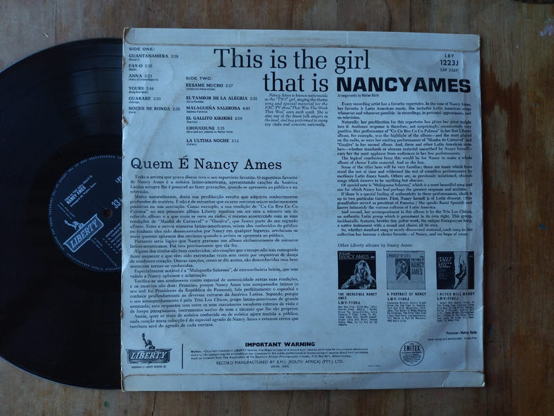 Nancy Ames - This Is The Girl That Is (RSA VG)