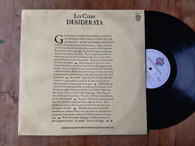 Les Crane – Desiderata (RSA VG)