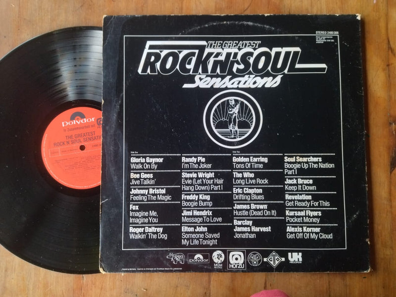 VA - The Greatest Rock'N'Soul Sensations (Germany VG) Metal Plated Insert +Booklet