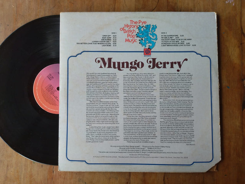 Mungo Jerry – Mungo Jerry (USA VG+) Gatefold