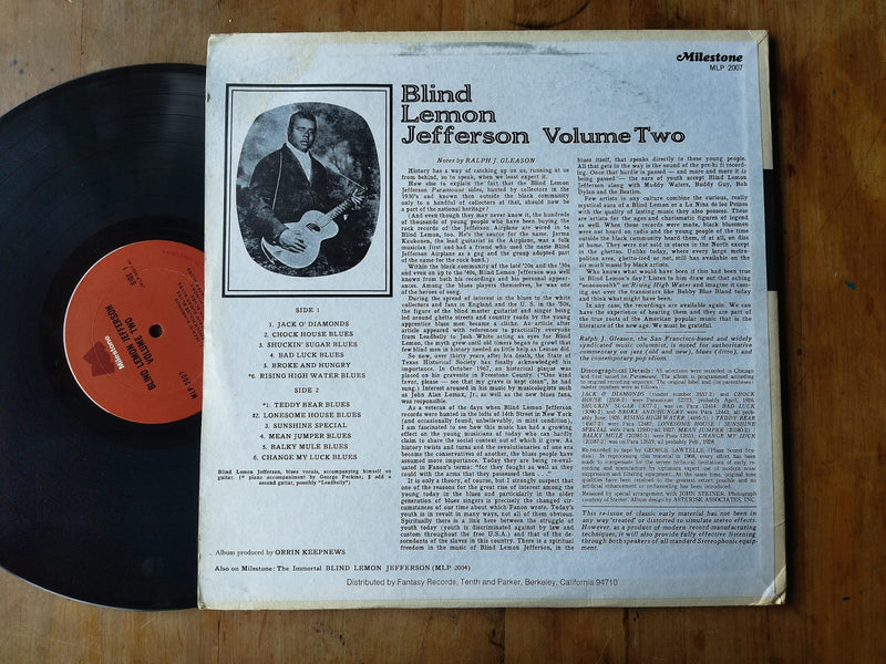 Blind Lemon Jefferson - Volume Two (USA VG+)