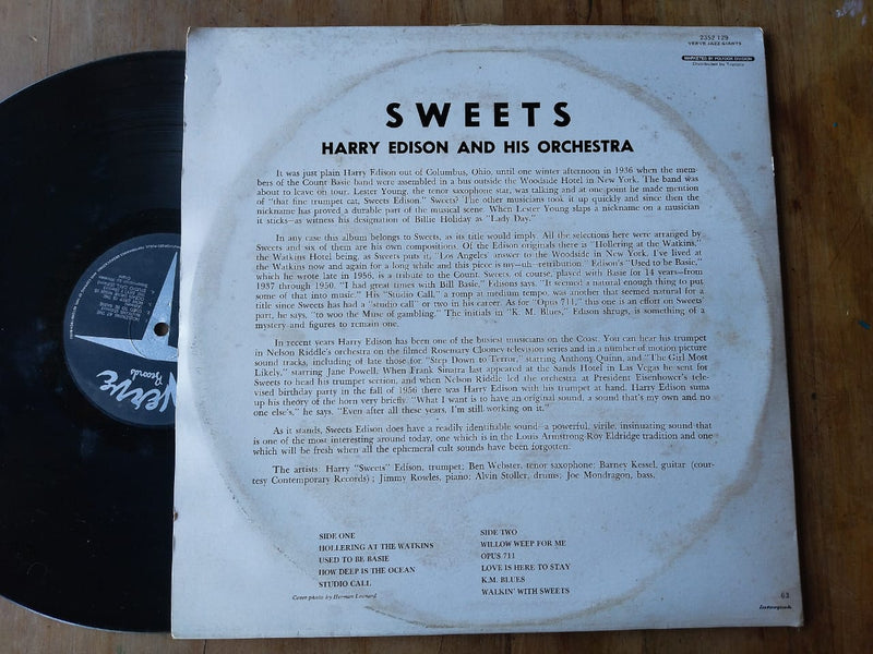 Harry Edison & His Orchestra - Sweets (RSA VG+)