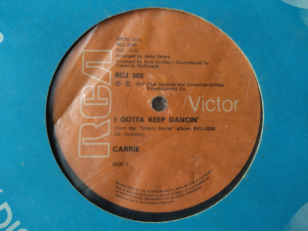 Carrie - I Gotta Keep Dancin' /What's The Question 12" (RSA VG)