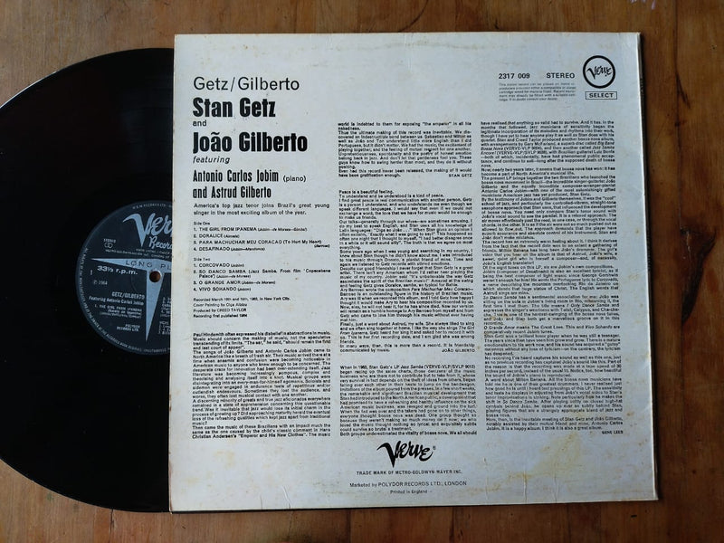 Stan Getz / João Gilberto – Getz / Gilberto (UK VG)