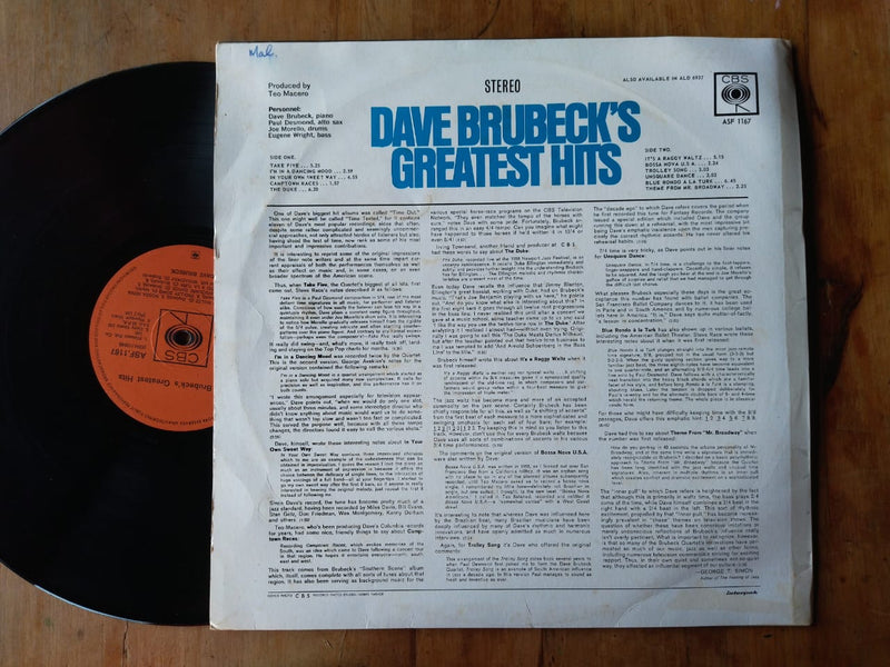 Dave Brubeck - Greatest Hits (RSA VG-)