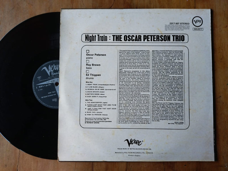 Oscar Petterson Trio - Night Train (Uk VG-)