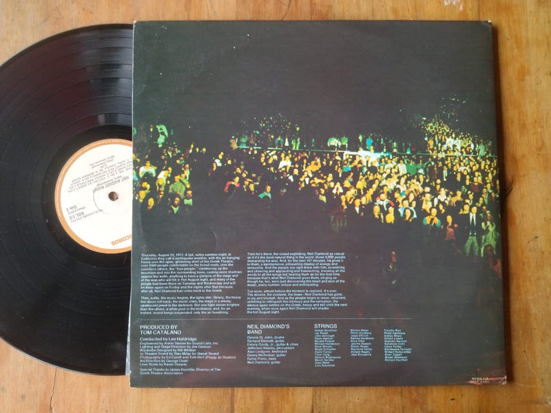 Neil Diamond - Hot August Night (RSA VG+) 2LP Gatefold