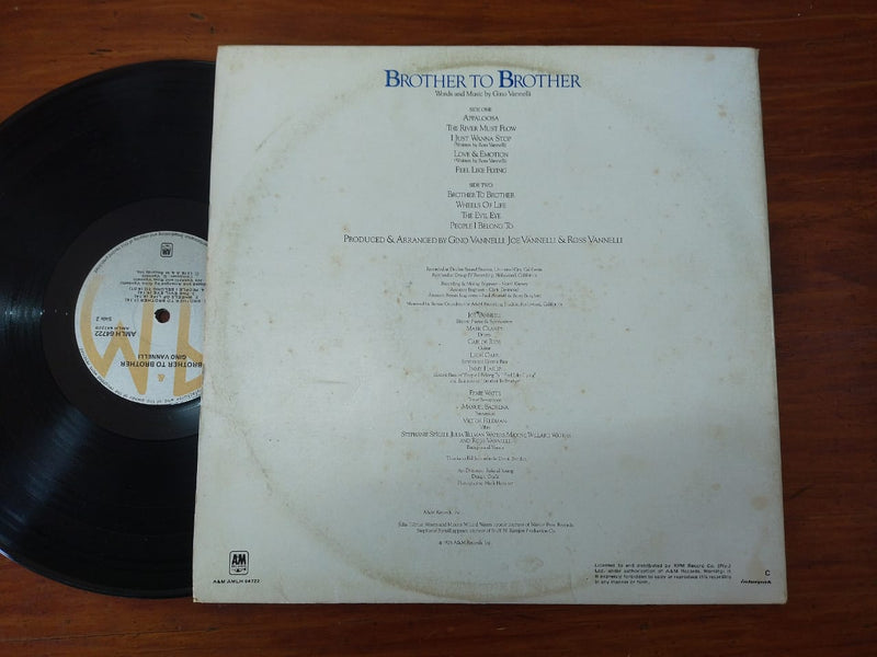 Gino Vannelli - Brother To Brother (RSA VG+) Gatefold