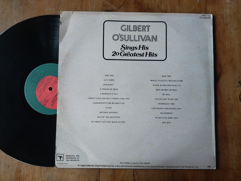 Gilbert O'Sullivan - Sings His 20 Greatest Hits (RSA VG+)