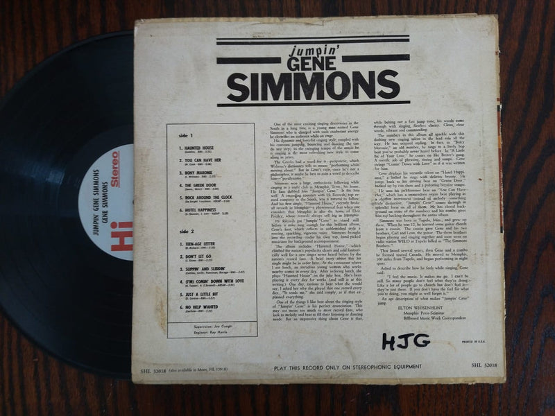 Gene Simmons – Jumpin' Gene Simmons (USA VG)