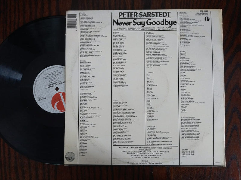 Peter Sarstedt – Never Say Goodbye (RSA VG)