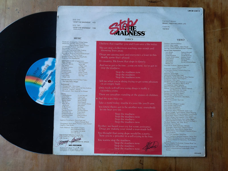 VA - Stop The Madness 12" (RSA VG+) Whitney Houston etc.