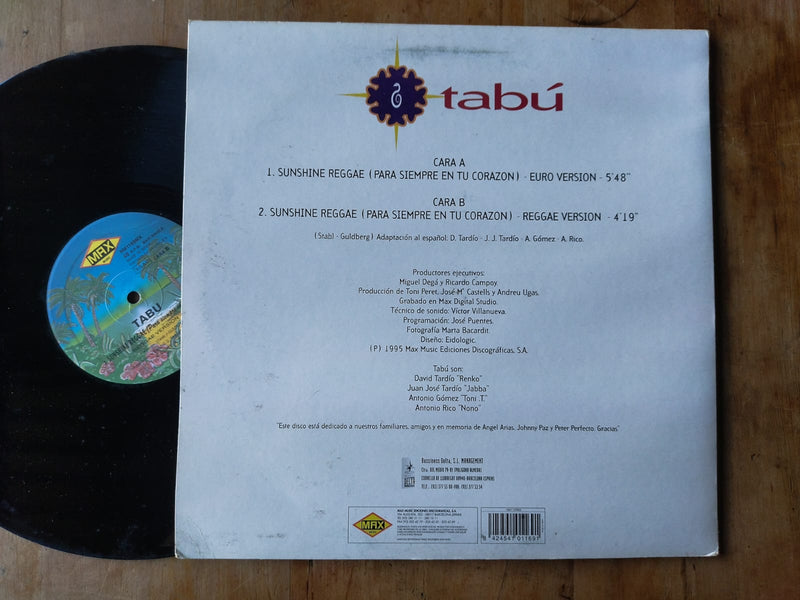 Tabu - Sunshine Reggae (Spain VG+) 12"