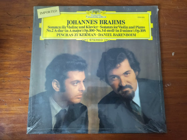 Johannes Brahms – Pinchas Zukerman · Daniel Barenboim – Sonaten Für Violine Und Klavier = Sonatas For Violin And Piano (Germany EX) Sealed