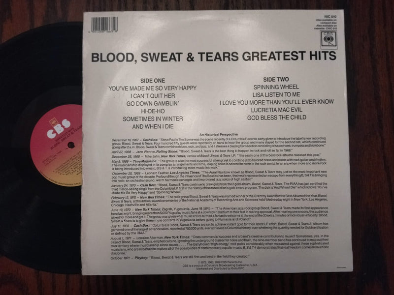 Blood Sweat & Tears - Greatest Hits (RSA VG+)