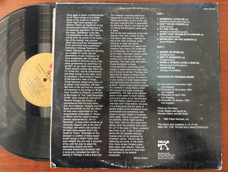 Art Tatum – The Tatum Solo Masterpieces, Vol. 5 (UK VG+)