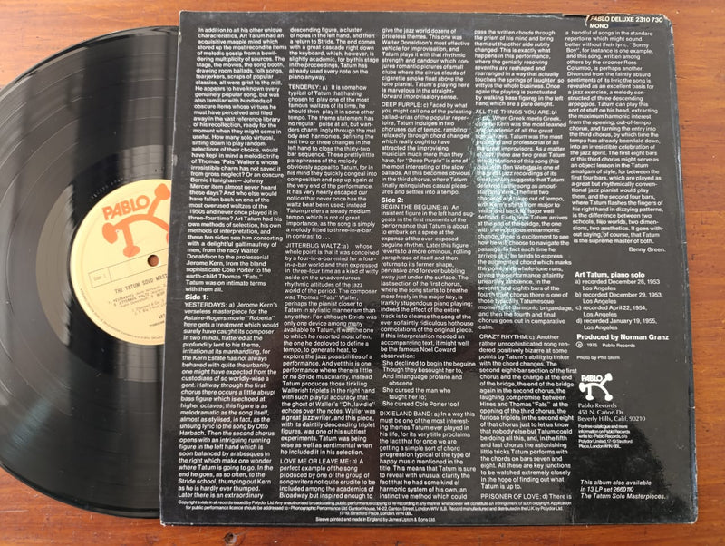 Art Tatum – The Tatum Solo Masterpieces, Vol. 3 (UK VG+)