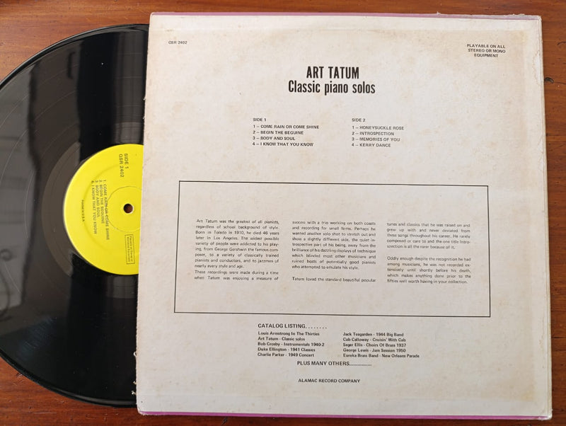 Art Tatum – Classic Solos (USA VG+)